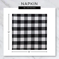 DII® Black Check Fringed Cloth Dinner Napkins, 6ct.
