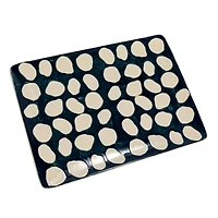 Hello Honey® 18" Blue & White Wax Relief Dots Stoneware Platter