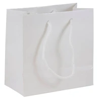 JAM Paper Small Glossy White Gift Bags, 3ct.