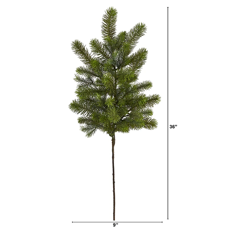 36" Pine Artificial Hanging Flower Set, 4ct.