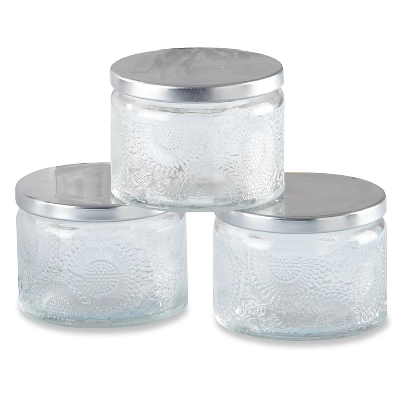 Kate Aspen® Garden Blooms Clear Glass Tea Light Holder, 4ct.