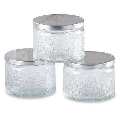 Kate Aspen® Garden Blooms Clear Glass Tea Light Holder, 4ct.
