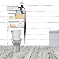 Mind Reader Silver 3-Tier Over the Toilet Rack