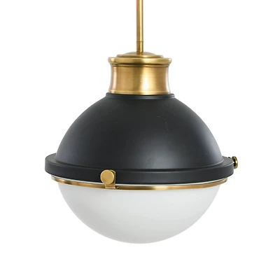 Hello Honey® Robert Stevenson Lighting Cameron Two-Tone Metal & Frosted Glass Ceiling Light