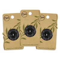Dritz® 28mm Black Recycled Polyester Round Button, 3ct.