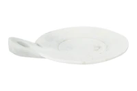 Hello Honey® 7.5" White Marble Dish with Handle