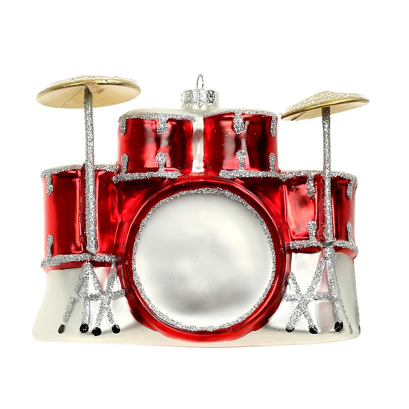 4.5" Red Glass Drum Set Ornament by Ashland®