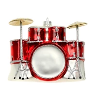 4.5" Red Glass Drum Set Ornament by Ashland®
