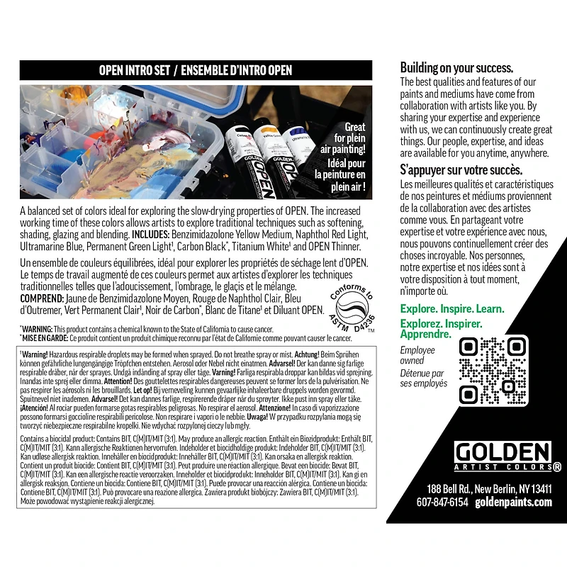 Golden® OPEN Slow-Drying Acrylics Intro Set