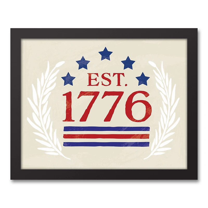 Est. 1776 Black Framed Canvas