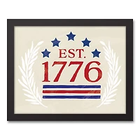 Est. 1776 Black Framed Canvas