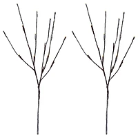 LED Brown & White Snow Branches Set