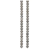 12 Pack:  Antique Silver Carved Heart Beads, 8mm by Bead Landing™