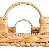 Hello Honey® 15.75" Natural Water Hyacinth Handwoven Tray with Handles