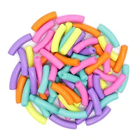 Neon Plastic Tube Beads by Creatology™