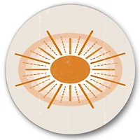 Designart - Minimal Orange Radiant Sun II