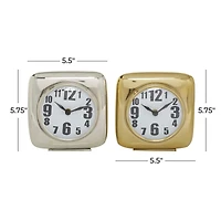6" Contemporary Aluminum Clock Set