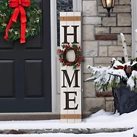 Glitzhome® 42" Wooden Home Porch Sign with Changeable Wreaths