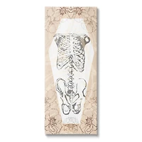 Stupell Industries Floral Skeleton Halloween Layered Canvas Wall Art