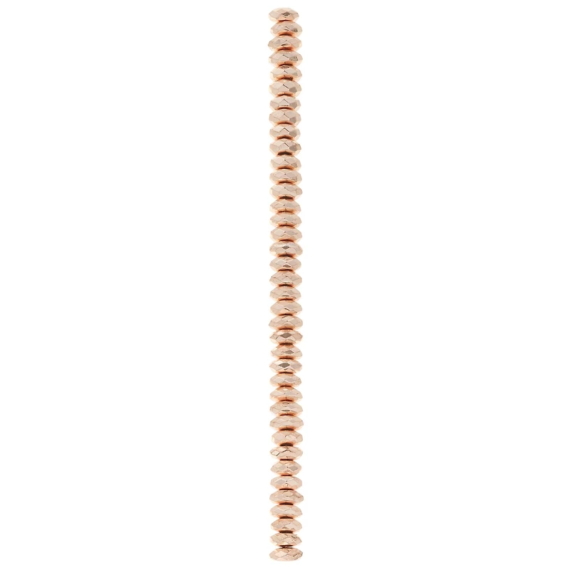 12 Pack: Rose Gold Hematite Lentil Beads, 8mm by Bead Landing™