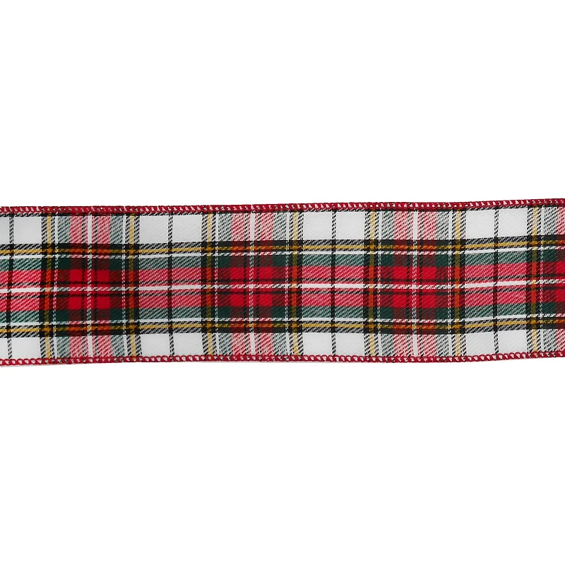 2.5" x 20ft. Red Plaid Wired Ribbon by Celebrate It®
