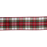 2.5" x 20ft. Red Plaid Wired Ribbon by Celebrate It®