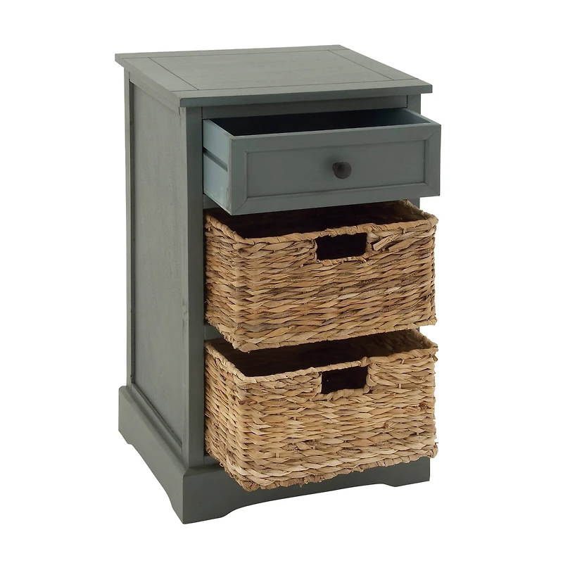 28" Blue Traditional Wooden Storage Unit