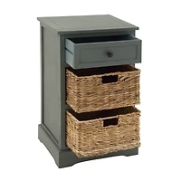 28" Blue Traditional Wooden Storage Unit