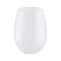 Craft Express 17oz. Frosted White Stemless Glass, 4ct.