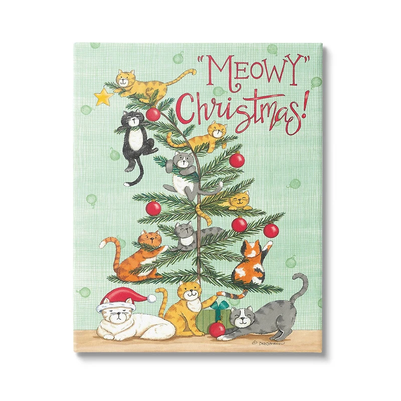 Stupell Industries Meowy Christmas Cats Canvas Wall Art