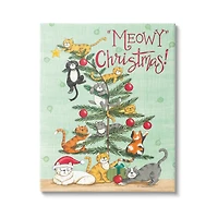 Stupell Industries Meowy Christmas Cats Canvas Wall Art