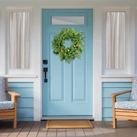 24" Seeded Eucalyptus & Sweet Gum Flowers Spring Artificial Wreath