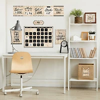 Creative Teaching Press® Black, White & Wood Calendar Set Bulletin Board Set