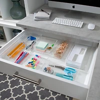 Simplify Medium Rectangular Clear Drawer Organizer