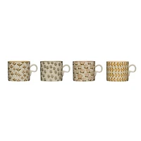 Hello Honey® 12oz. Floral Stoneware Mug Set, 4ct.