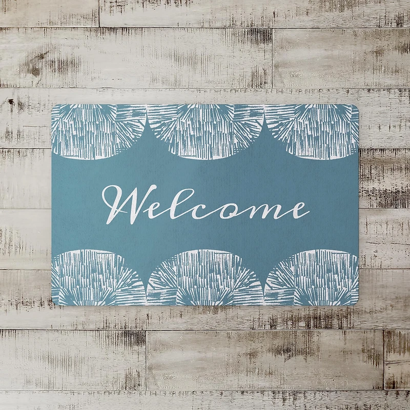 Welcome Abstract Floor Mat