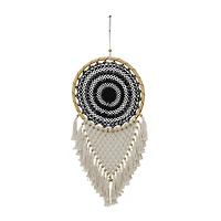 Black Cotton Bohemian Dreamcatcher Wall Decor 16" x 0" x 42"