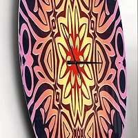 Designart 'Abstract Geometric Flower Modern Wall Clock