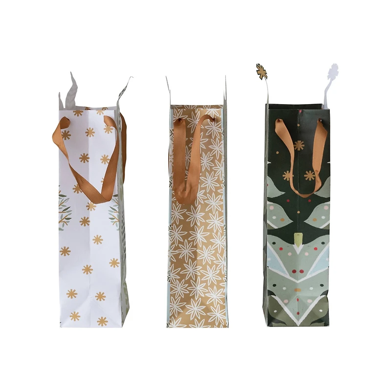 Hello Honey Tree & Dove Pattern Die-Cut Gift Bag, 3ct.