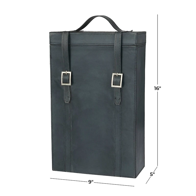 Blue Modern Wine Holder, 9" x 5" x 16"