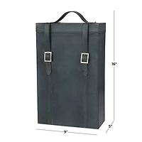 Blue Modern Wine Holder, 9" x 5" x 16"