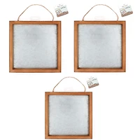 ArtSkills® 3 Pack 10" x 10" Wood Framed Metal Plaque