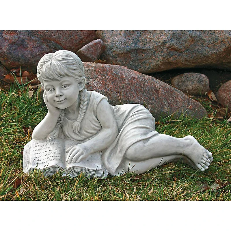 Design Toscano 18.5" Reading Rebecca Garden Scholar Statues, 2ct.