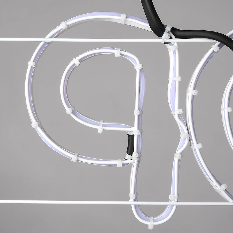 44'' Santa Stop Here LED Light Strip Sign