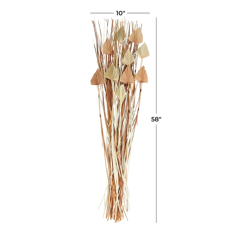 Natural Brown Dried Fan Palm Leaf & Grass Bundle