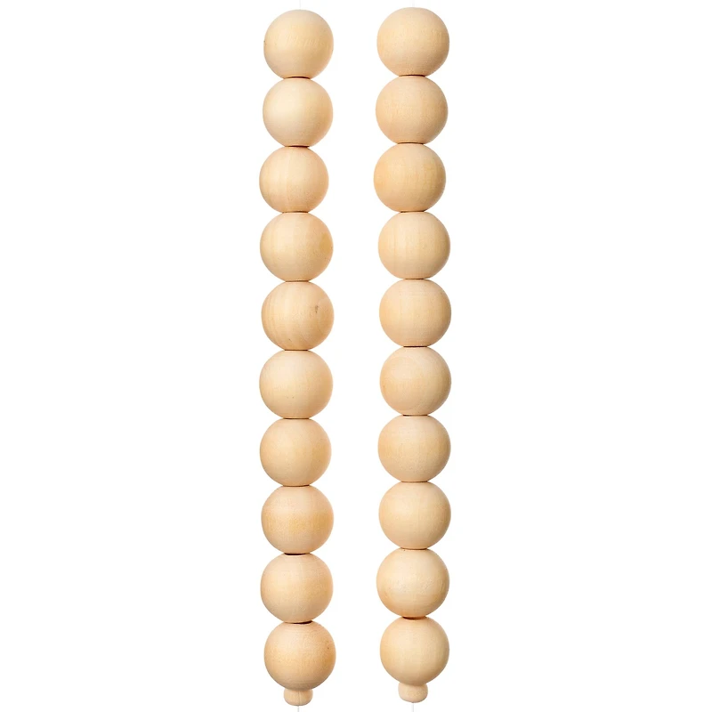 12 Pack: Natural Wooden Round Beads, 15mm by Bead Landing™