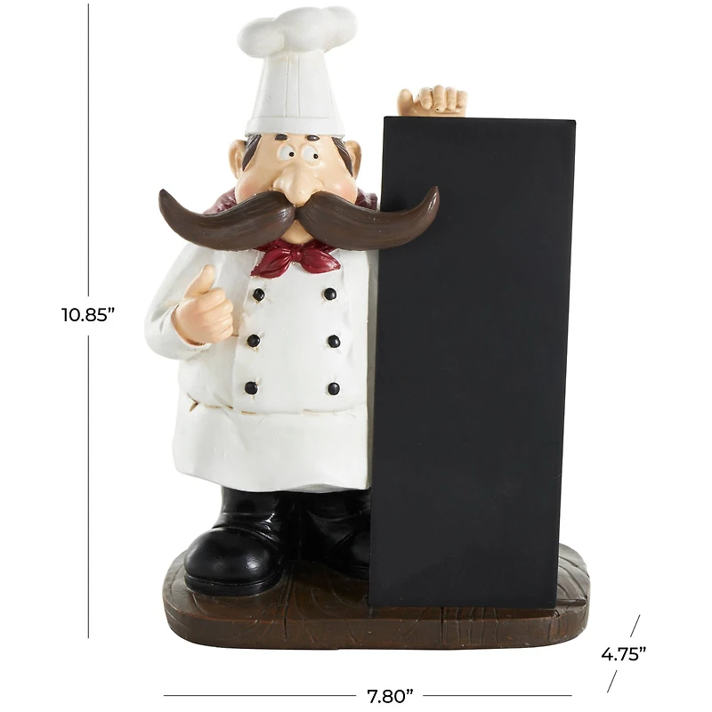 11" Chef Sculpture with Chalkboard