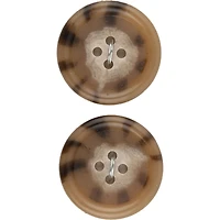 LaMode® 1" Beige & Stripe 4-Hole Buttons, 2ct.