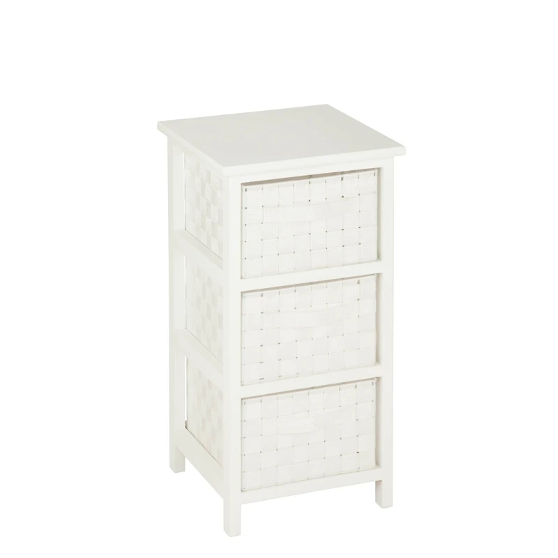 Honey Can Do 25" Small White Storage Cabinet