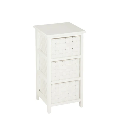 Honey Can Do 25" Small White Storage Cabinet